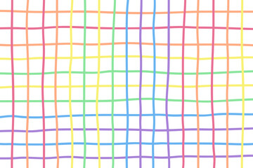 Fun colorful seamless pattern. Creative doodle abstract style art background for kids. Trendy texture design with contemporary basic shapes. Vector illustration