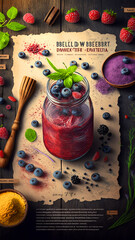 Fresh colorful fruits and vegetables, vegan, smoothie, pattern, healthy
