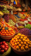 Fototapeta premium Fresh fruit colors food health coloring tasty smoothie