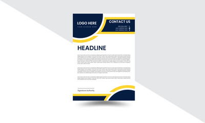 professional Modern creative & clean business style letterhead template. Color variation business letterhead bundle.