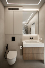 Modern bathroom with tiles