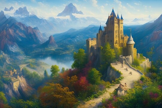 Castle on a beautiful landscape