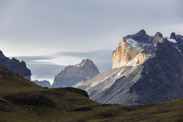 Impressive mountains of Torres del Paine National Park in Chile, Patagonia, South America