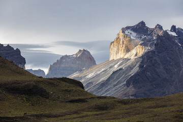 Impressive mountains of Torres del Paine National Park in Chile, Patagonia, South America