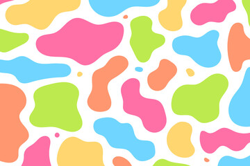 Fun colorful seamless pattern. Creative doodle abstract style art background for kids. Trendy texture design with contemporary basic shapes. Vector illustration