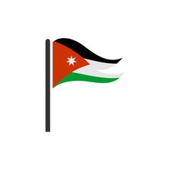 Jordan flags icon set, Jordan independence day icon set vector sign symbol