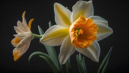 Narcissus Flower. Generative AI.