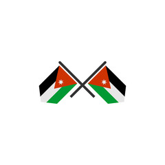 Jordan flags icon set, Jordan independence day icon set vector sign symbol