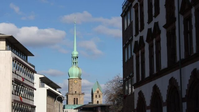 the cityscape of dortmund germany 4k 30fps video