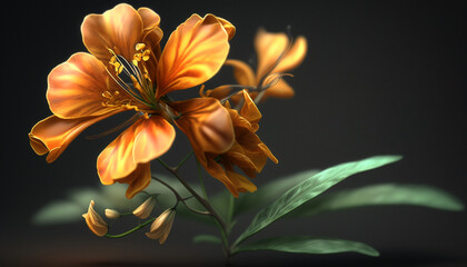 Tanners Cassia Flower. Generative AI.