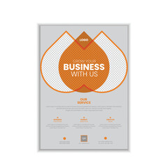 Corporate business flyer template design set with blue, orange, red and yellow color. marketing, business proposal, promotion, advertise, publication, cover page. new digital marketing flyer