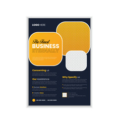Corporate business flyer template design set with blue, orange, red and yellow color. marketing, business proposal, promotion, advertise, publication, cover page. new digital marketing flyer