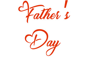 Father's Day  - written - red color - no background - png file - with a transparent background for designer use.  ideal for father's Day, image, poster, placard, banner, postcard, ticket.  png