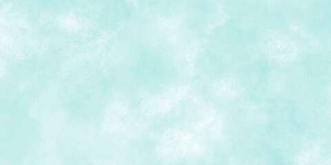 Beautiful and cloudy sky blue watercolor background, blurred and grainy Blue powder explosion on white background, Classic hand painted Blue watercolor background for design.	