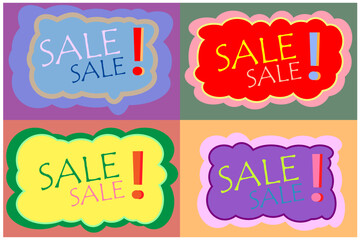 Colorful SALE stickers for your products