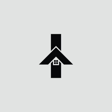 Letter I Real Estate Logo Design Element. Letter I Stock Vector Illustration Template