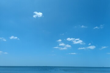 Summer blue sky cloud gradient light white background. Beauty clear cloudy in sunshine calm bright winter air bacground. Gloomy vivid cyan landscape in environment day horizon skyline view spring wind