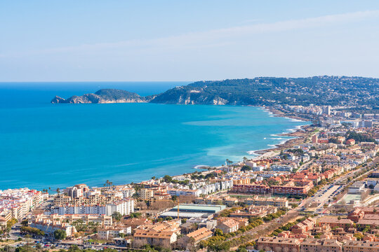 Scenic view of J&aacute;vea X&agrave;bia bay in Alicante Costa Blanca, Spain