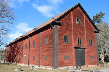 Sweden. Old houses of the twentieth century, in the city of Linköping. Ostergotland province.