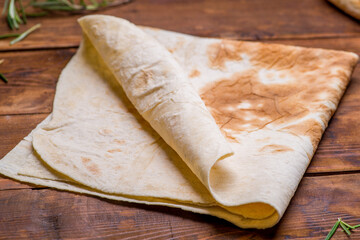 Caucasian lavash unleavened bread flatbread