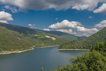Sance Dam, water reservoir and dam in Beskid mountains. The dam is built on upper course of the...