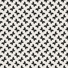 Essential monochrome butterflies seamless vector pattern. Neutral geometry multi-use repeating pattern tile for packaging and backgrounds.