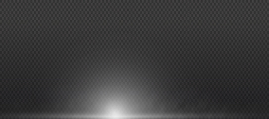 The spotlight shines on the stage. light from a lamp or spotlight. special effects on transparent background. Vector illustration