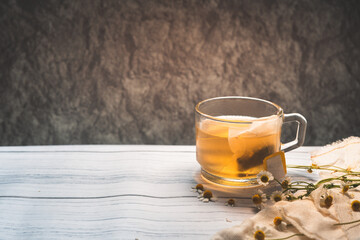 Healthy chamomile tea or infusion
