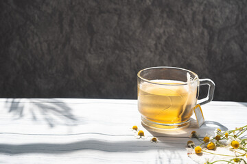 Healthy chamomile tea or infusion