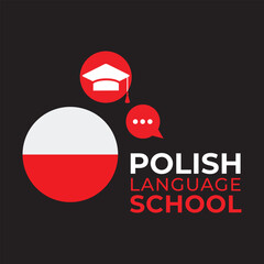 Vector logo of the Polish language school