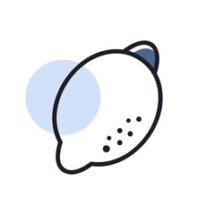 Lemon isolated design vector icon. Fruit sign