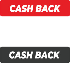 cash back label sign vector design