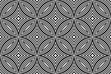 Fototapeta premium Abstract Seamless Geometric Pattern. Black and White Texture.