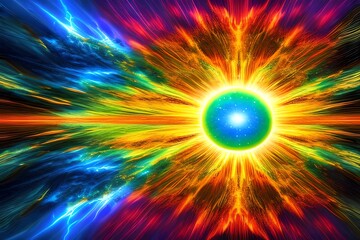 Fototapeta premium The Source Of Consciousness, Energy Of The Universe, Life Force, Prana, The Mind Of God And Spirituality. Generative AI