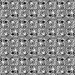 Seamless abstract pattern. Tribal motif. Ethnic ornament. Ancient mosaic. Ethnical folk image. Embroidery background. Tribe wallpaper. Digital paper, web design, textile print, backdrop. Vector art.