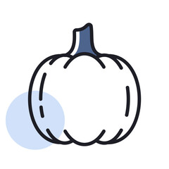Pumpkin isolated vector icon. Vegetable sign