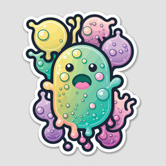 cute monster rainbow vector art

