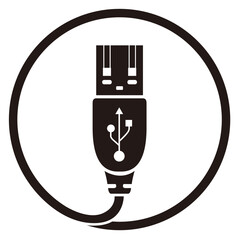 家紋風デザイン / USBコネクタ