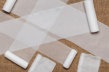 medical bandages for dressings for injuries and fractures