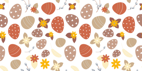 brown and beige easter seamless pattern
