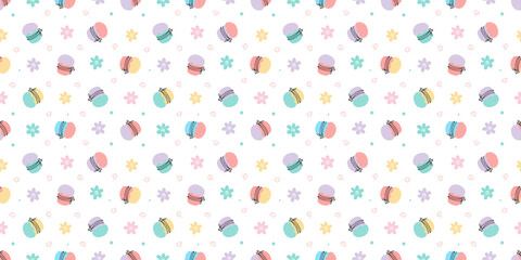 Cupcake seamless pattern. Easter cake background