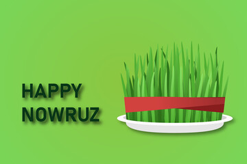 Nowruz holiday greeting card. Novruz bayram