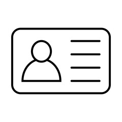 Id card icon. Id card badge icon. Identification card, driver's license icon. Vector illustration.