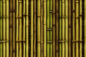 Bamboo Bliss: A Serene Wall Background Pattern. Generative AI