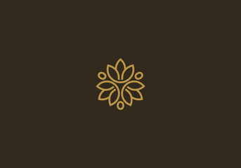 Logo Nature and leaf, logo with Simple Circle Nature and leaf, Nature, Unique, Nature, Beauty. Business identity Vector Icon.