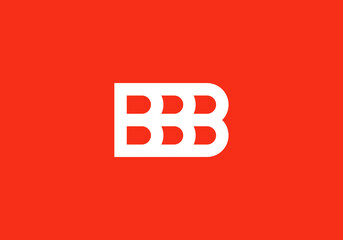 Logo Letter B or triple Letter B. Business identity Vector Icon.