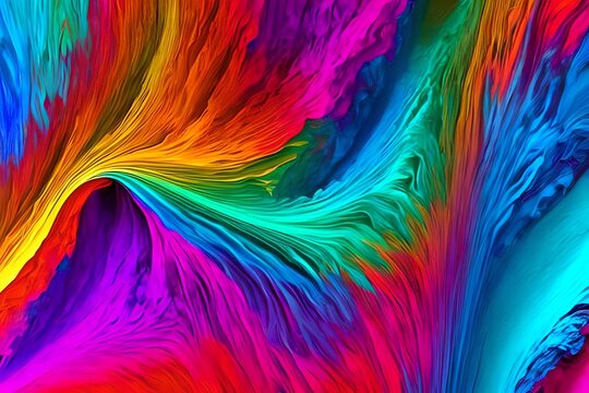 Nahaufnahme Kristalle Bunt Abstrakt FarbenprÃ¤chtig Colorful Cristal Macro Digital Art Cover Hintergrund Background Illustration. Generative AI
