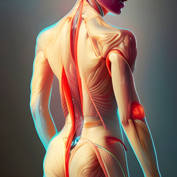 Muscles du dos Anatomie, generative ia