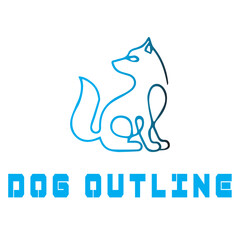 dog logo outline