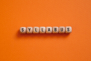 Syllabus - word concept on cubes